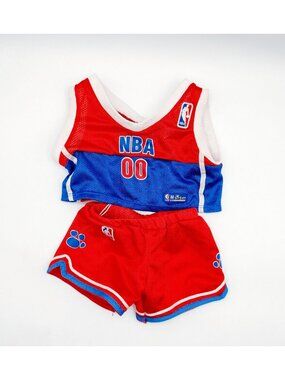 Build A Bear Red NBA Basketball Uniform Outfit Top And Shorts BABW